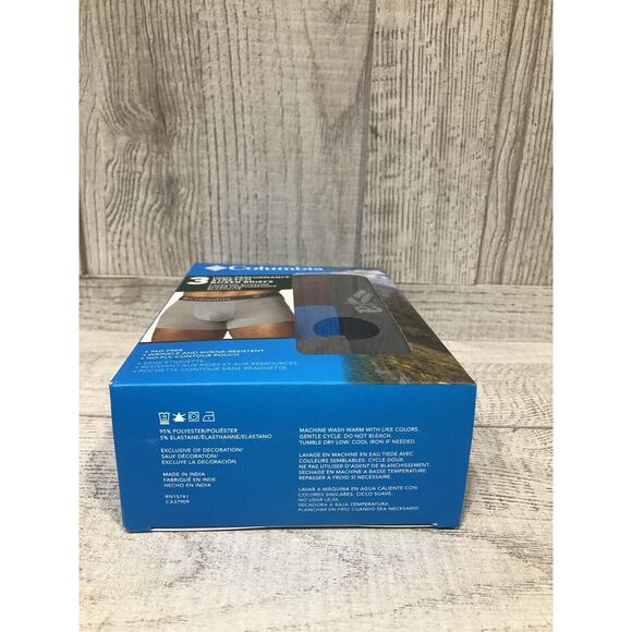 Columbia High-Performance Stretch Boxer Briefs 3 Pack Men's L 36-38 Multicolor - Picture 5 of 7